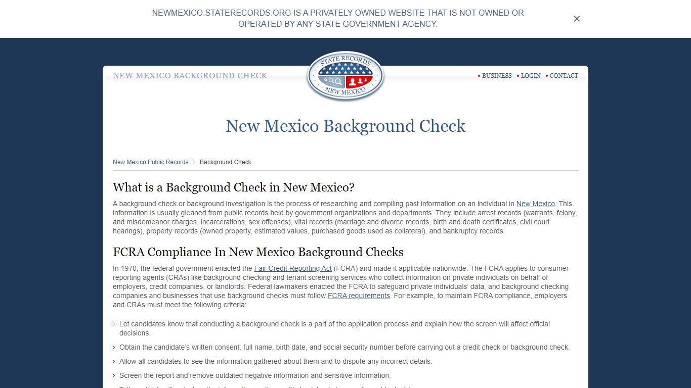 New Mexico Background Check | StateRecords.org